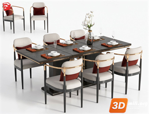 Dining Table Set Skp Files